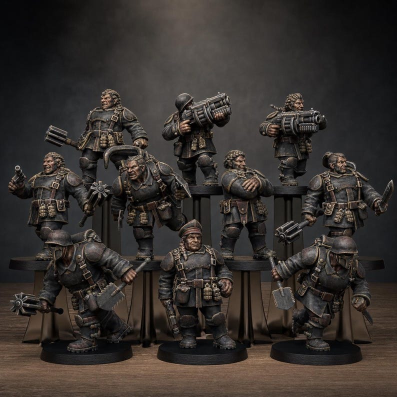 Freiwächter-Mutantenschwestern | Station Forge 16k Resinminiaturen | 28 mm/32 mm Tabletop-Wargaming | Unbemalt Bild 1