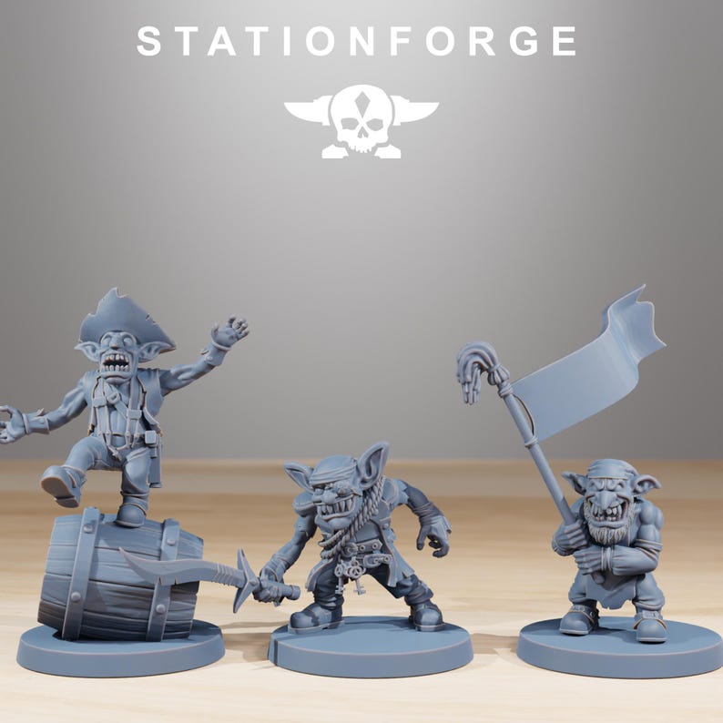 Gobs Pirates | Station Forge 16k Resin Miniatures | 28mm 32mm Tabletop Wargaming | Unpainted image 7