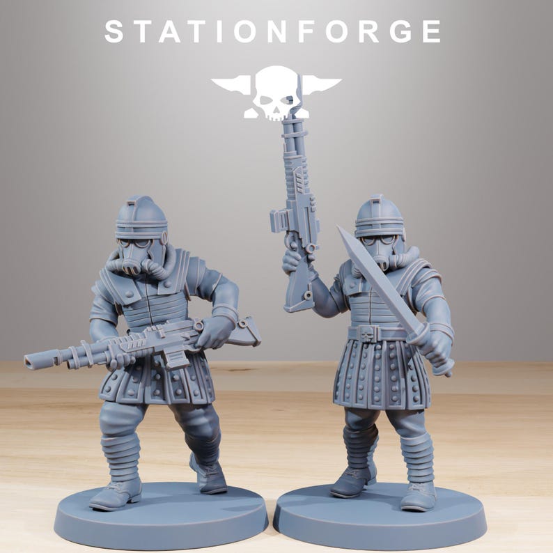 Grimguard Vexillatio | Station Forge 16k Resin Miniatures | 28mm 32mm Tabletop Wargaming | Unpainted image 7