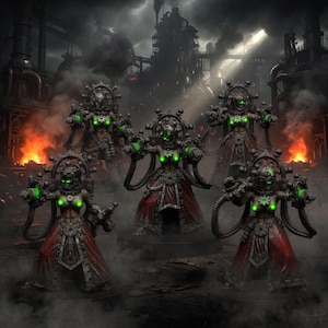 Mechanist Electrocasters | 16k Resin Miniatures | 28mm 32mm Tabletop Wargaming | Unpainted image 1