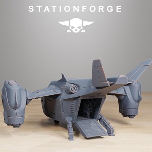 Vaskar Dropship | Station Forge 16k Resin Miniatures | 28mm 32mm Tabletop Wargaming | Unpainted image 6