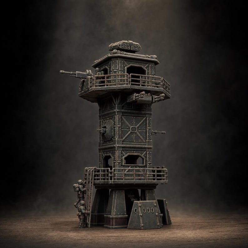 Freeguard Tower Guard | Station Forge 16k Resin Miniatures | 28 mm 32 mm Tabletop Wargaming | Niepomalowane zdjęcie 1