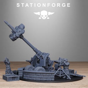 Grimguard Leichte Artillerie 2 | Station Forge 16k Resin-Miniaturen | 28 mm/32 mm Tabletop-Wargaming | Unbemalt Bild 10