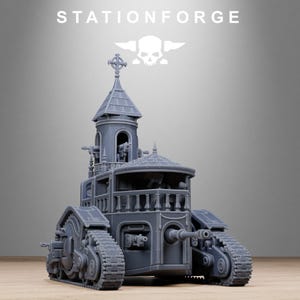 Vodalites Heavy Tank | Station Forge 16k Resin Miniatures | 28mm 32mm Tabletop Wargaming | Unpainted image 4