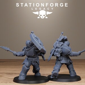 Solaris-Infanterie | Station Forge 16k Resin-Miniaturen | 28 mm/32 mm Tabletop-Wargaming | Unbemalt Bild 5