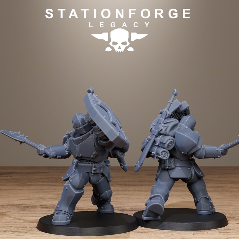 Solaris-Infanterie | Station Forge 16k Resin-Miniaturen | 28 mm/32 mm Tabletop-Wargaming | Unbemalt Bild 5