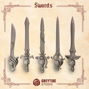 Crimson Lords - Swords - 16k Resin - GreyTide Studio - Blood / Space Warriors / Bitz / Tabletop / Wargaming / Grimdark image 2