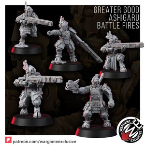 Coalición Ashigaru Fuegos de Batalla T1 / Miniaturas de Resina 16k / 28 mm 32 mm Juegos de Guerra de Mesa / Sin Pintar imagen 4