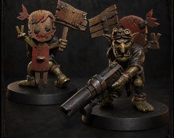 Podstępny chłopiec wabik – postać orka – żywica 16k – Blue Sky Minis – orkowie / gry planszowe / gry wojenne / grimdark