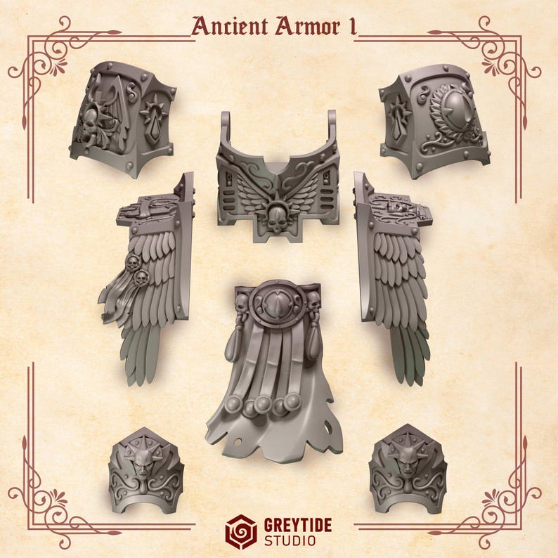 Señores Carmesíes - Armadura Antigua - Resina 16k - GreyTide Studio - Sangre / Guerreros Espaciales / Piezas / Juegos de Mesa / Wargaming / Grimdark imagen 2
