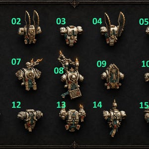 Eternal Pilgrims - Backpacks - 16k Resin - GreyTide Studio - Holy Warriors / Space Warriors / Bitz / Tabletop / Wargaming / Grimdark image 1