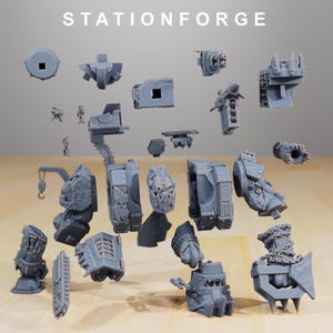 Orks Orkaz Mega Steppa | Station Forge 16k Resin Miniatures | 28mm 32mm Tabletop Wargaming | Unpainted image 8