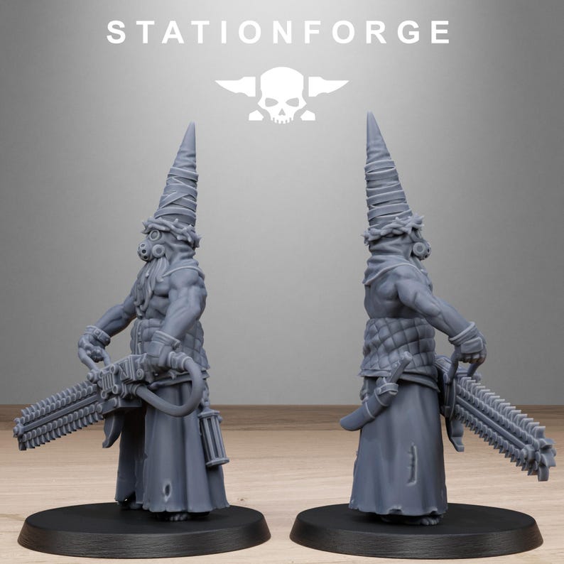 Grimcorp Firers | Station Forge 16k Resin Miniatures | 28mm 32mm Tabletop Wargaming | Unpainted image 3