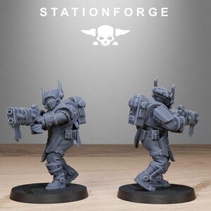 Tarion Hunters | Station Forge 16k Resin Miniatures | 28 mm 32 mm Tabletop Wargaming | Ongeverfd afbeelding 8