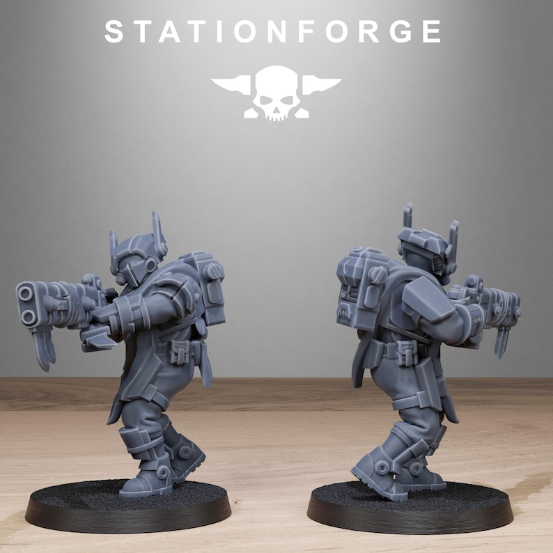 Tarion Hunters | Station Forge 16k Resin Miniatures | 28 mm 32 mm Tabletop Wargaming | Ongeverfd afbeelding 8