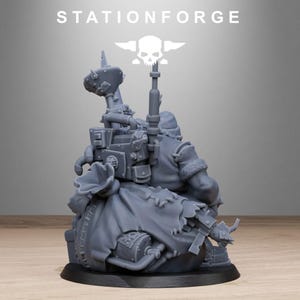 Orks Orkaz Santa Chaos | Station Forge 16k Resin-Miniaturen | 28 mm 32 mm Tabletop-Wargaming | Unbemalt Bild 8