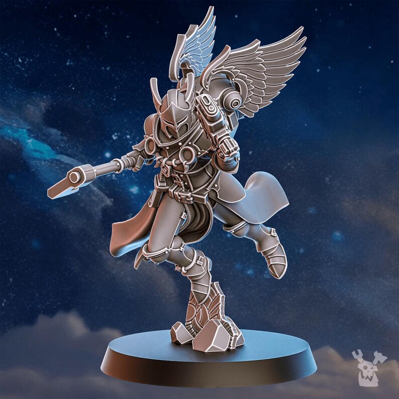 Valkyries Squad x5 | 16k Resin Miniatures | 28mm 32mm Tabletop Wargaming | Unpainted image 10