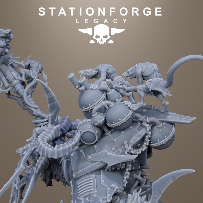 Rotfangkönig | Station Forge 16k Resinminiaturen | 28 mm/32 mm Tabletop-Wargaming | Unbemalt Bild 10