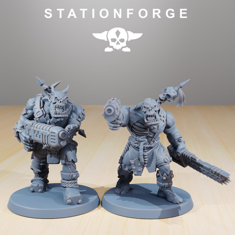 Orks Orkaz Plague Spreadaz | Station Forge 16k Resin Miniatures | 28mm 32mm Tabletop Wargaming | Unpainted 画像 7