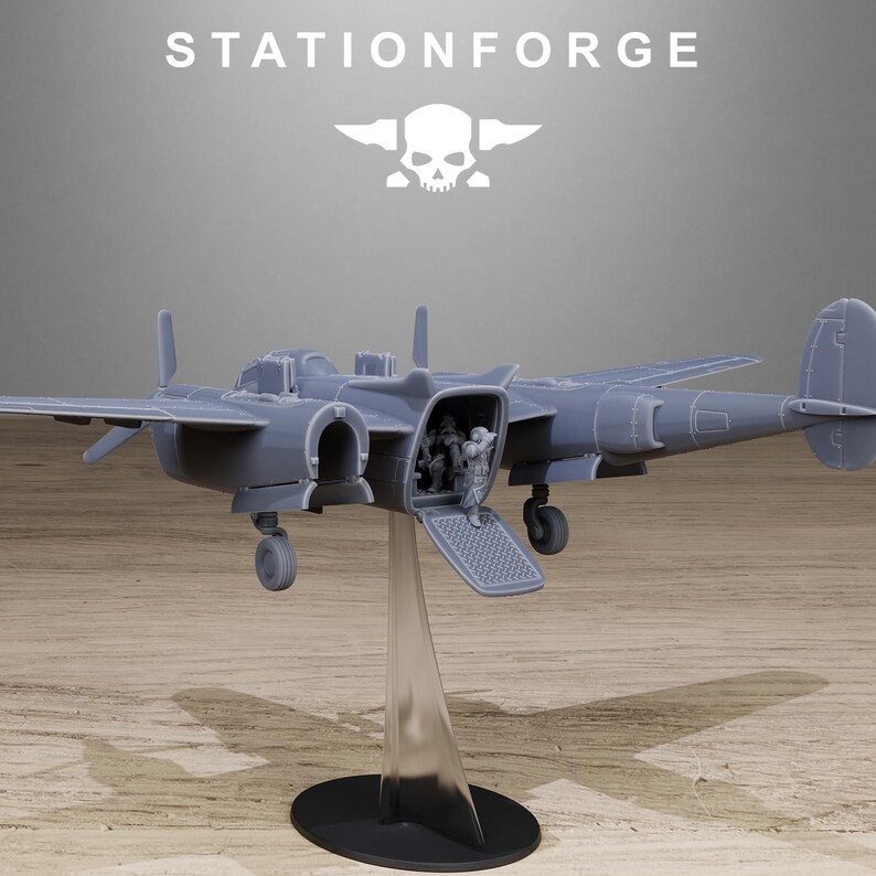 Grimguard Vulture Plane | Station Forge 16k Resin Miniatures | 28 mm 32 mm Tabletop Wargaming | Unbemalt Bild 7