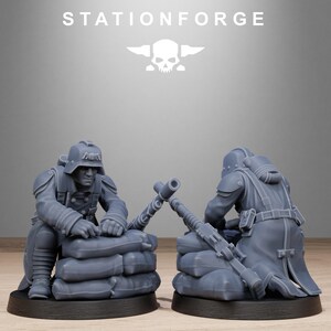 Grimguard Battlefront | Station Forge 16k Resin-Miniaturen | 28 mm/32 mm Tabletop-Wargaming | Unbemalt Bild 5