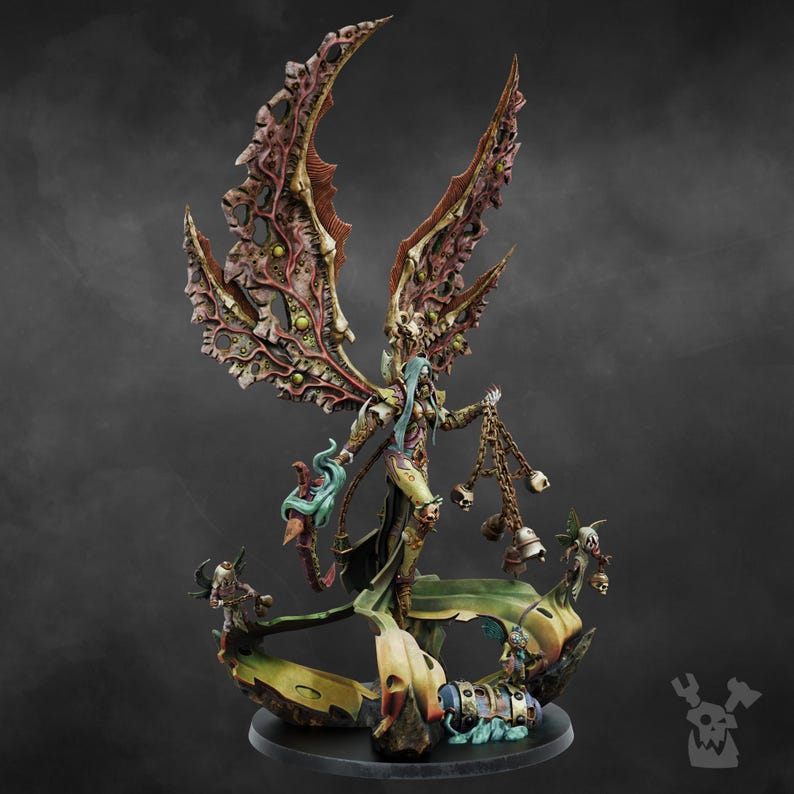 Morticia, die morbide Königin | 16k Resin-Miniaturen | 28 mm/32 mm Tabletop-Wargaming | Unbemalt Bild 7