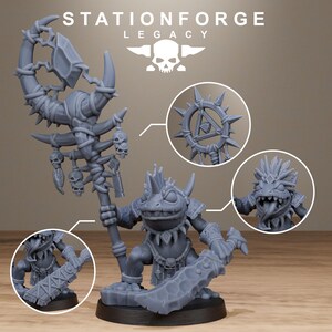 Legacy Bogkin Shaman | Station Forge 16k Resin Miniatures | 28mm 32mm Tabletop Wargaming | Unpainted image 2