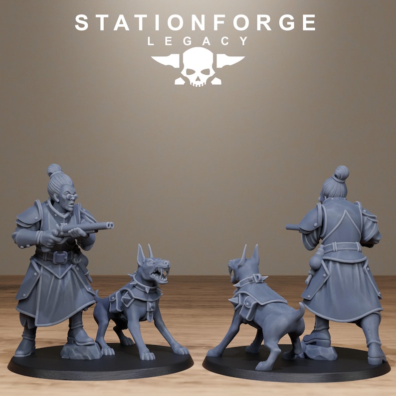 Legacy Thorncrest Hunters Sisters | Station Forge 16k Resin Miniatures | 28mm 32mm Tabletop Wargaming | Unpainted image 8