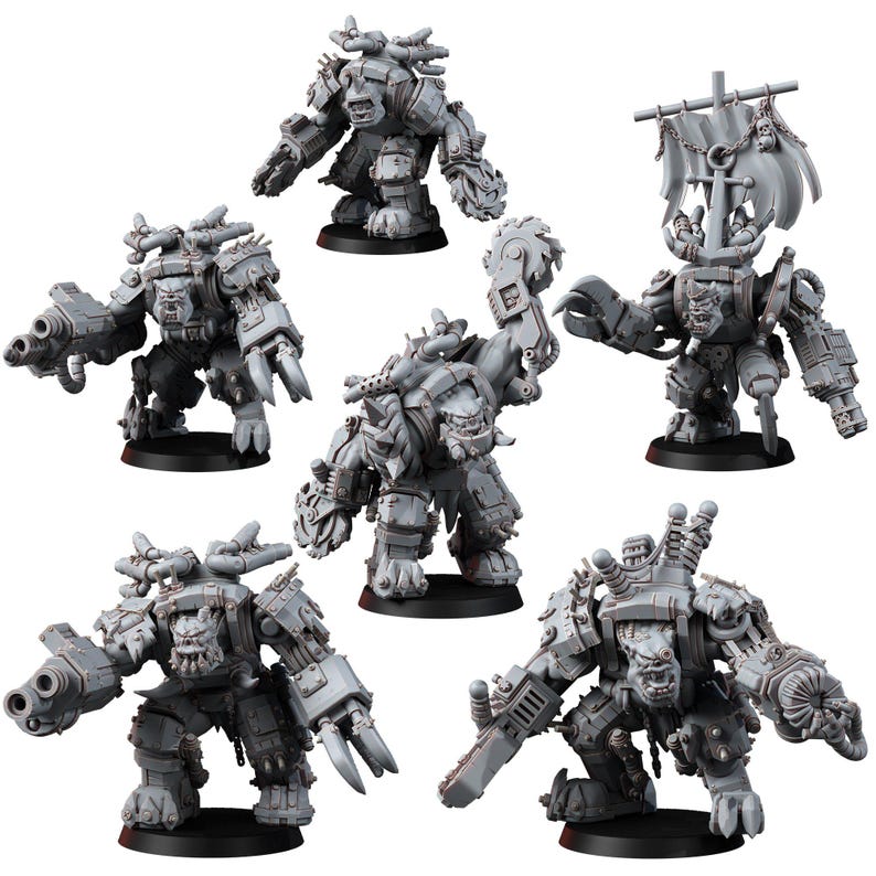 Ork Mega Armoured Bulorks | 16k Resin Miniatures | 28mm 32mm Tabletop Wargaming | Unpainted image 3