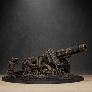 Royal Guard Artillery | Station Forge 16k Resin Miniatures | 28mm 32mm Tabletop Wargaming | Unpainted image 1