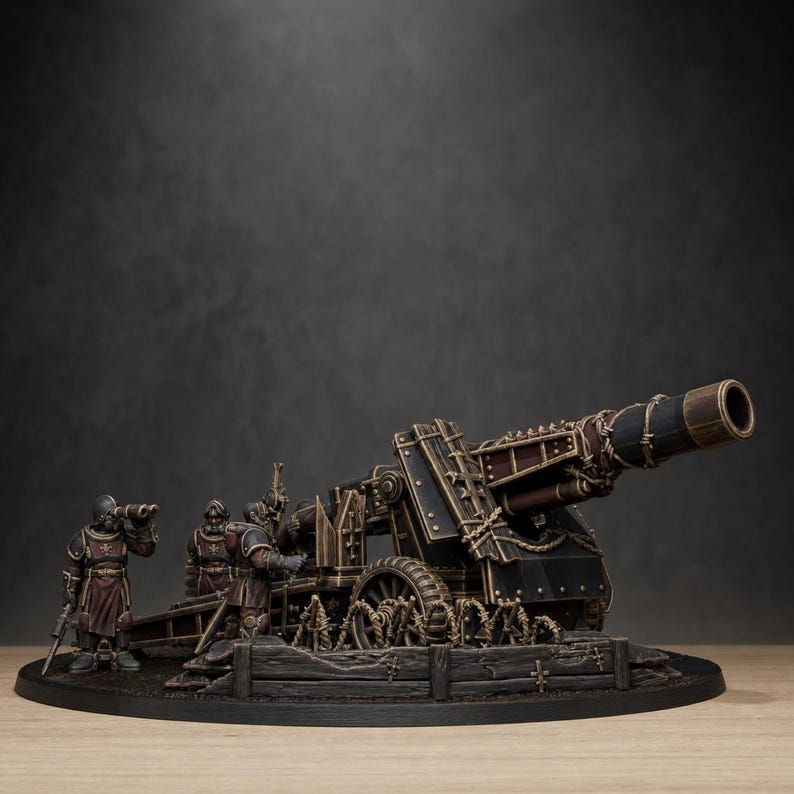 Royal Guard Artillery | Station Forge 16k Resin Miniatures | 28mm 32mm Tabletop Wargaming | Unpainted image 1