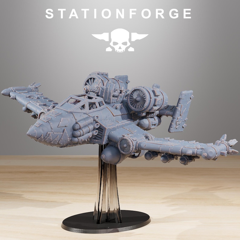Orks Orkaz Plane | Station Forge 16k Resin Miniatures | 28mm 32mm Tabletop Wargaming | Unpainted image 4