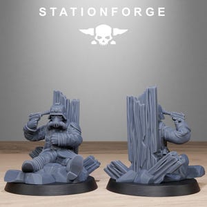 Marcadores de objetivo Grimguard / Miniaturas de resina Station Forge 16k / 28 mm 32 mm Juegos de guerra de mesa / Sin pintar imagen 10