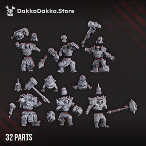 Orcs Head Crackaz Mob | 16k Resin Miniaturen | 28 mm 32 mm Tabletop Wargaming | Unbemalt Bild 5