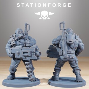 Grimguard Hunters | Station Forge 16k Resin Miniatures | 28mm 32mm Tabletop Wargaming | Unpainted image 7