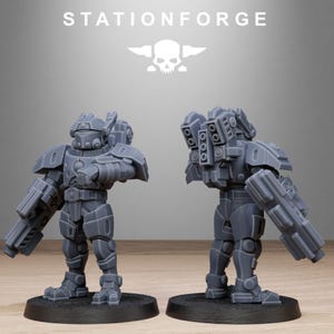 Miniaturas de resina Tarion con blindaje pesado / Station Forge 16k / 28 mm 32 mm para juegos de mesa / sin pintar imagen 3