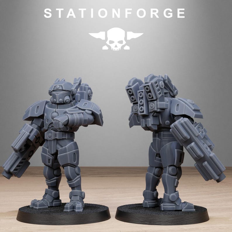 Miniaturas de resina Tarion con blindaje pesado / Station Forge 16k / 28 mm 32 mm para juegos de mesa / sin pintar imagen 3