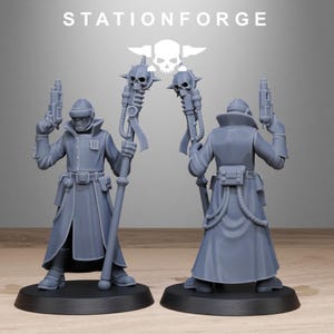 Grimcorp Seers | Station Forge 16k Resin Miniatures | 28 mm 32 mm Tabletop Wargaming | Ongeverfd afbeelding 6