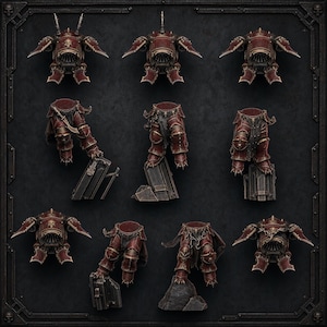 Indivisible Legion Warriors – Modulares 5-Modell-Trupp-Set, 16K Resin-Miniatur Bild 3