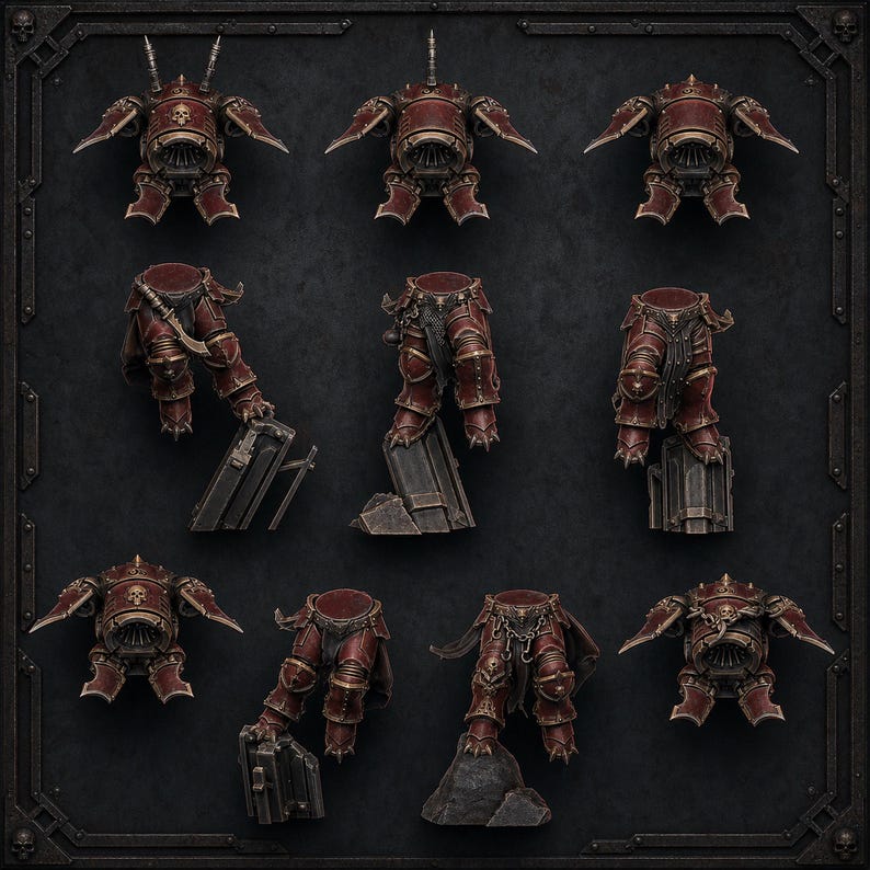 Indivisible Legion Warriors – Modulares 5-Modell-Trupp-Set, 16K Resin-Miniatur Bild 3