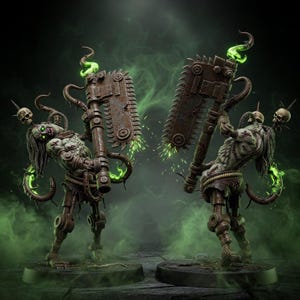 Techno Savanger Necromants | Station Forge 16k Resin Miniatures | 28mm 32mm Tabletop Wargaming | Unpainted image 5