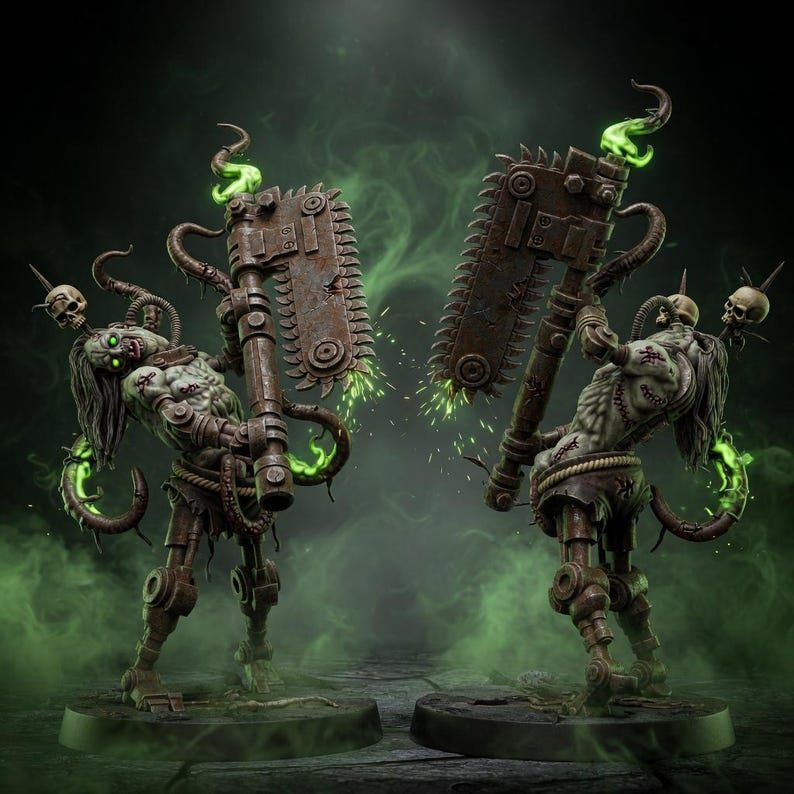 Techno Savanger Necromants | Station Forge 16k Resin Miniatures | 28mm 32mm Tabletop Wargaming | Unpainted image 5