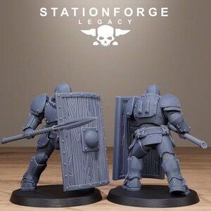 Solaris Shielders | Station Forge 16k Resin Miniatures | 28mm 32mm Tabletop Wargaming | Unpainted image 10