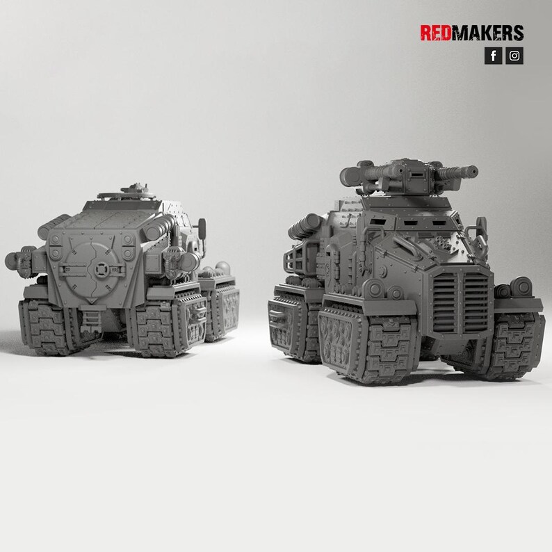 Heavy Armored Assault Vehicle | 16k Resin Miniatures | 28mm 32mm Tabletop Wargaming | Unpainted image 8
