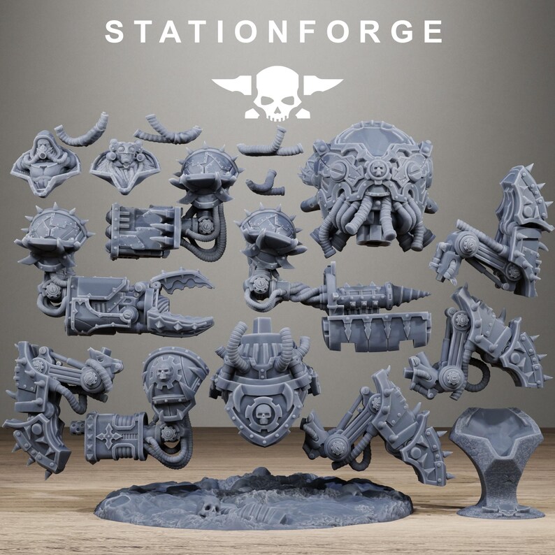 Scavenger Profaner | Station Forge 16k Resin Miniatures | 28mm 32mm Tabletop Wargaming | Unpainted image 9