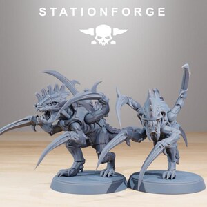 Xenariden-Infanterie-Nahkampfeinheit | Station Forge 16k Resin-Miniaturen | 28 mm/32 mm Tabletop-Wargaming | Unbemalt Bild 6
