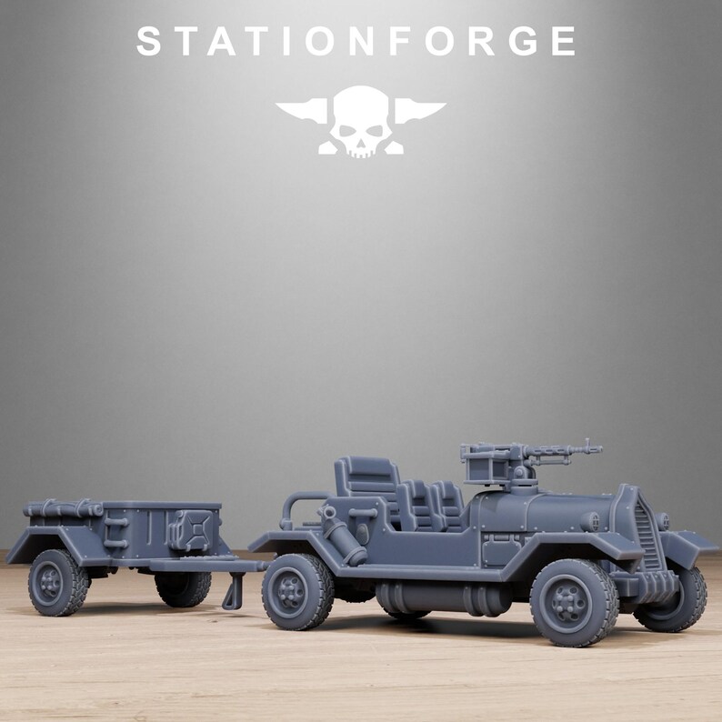 GrimGuard Support Vehicles | Station Forge 16k Resin Miniatures | 28mm 32mm Tabletop Wargaming | Unpainted image 8