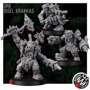 Ork Diel Krakkas / Miniaturas de resina 16k / 28 mm 32 mm Juegos de guerra de mesa / Sin pintar imagen 10
