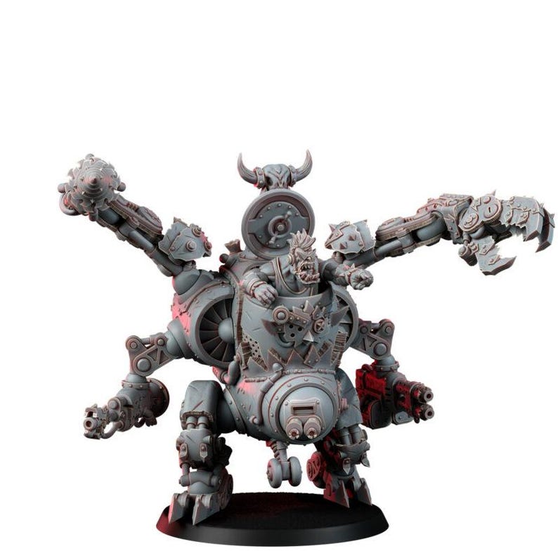 Dreadnought a Jato Ork | Miniaturas de Resina 16k | 28 mm 32 mm para Jogos de Mesa | Sem Pintura imagem 10