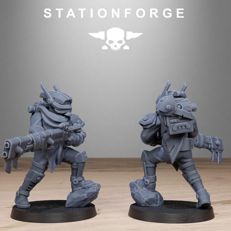 Tarion Hunters | Station Forge 16k Resin Miniatures | 28 mm 32 mm Tabletop Wargaming | Ongeverfd afbeelding 7